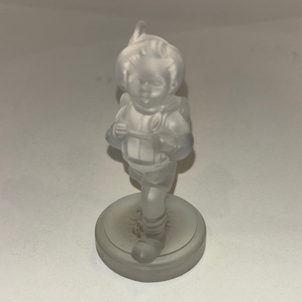 Hummel Frosted Figurine with Square Backpack